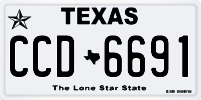 TX license plate CCD6691