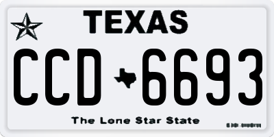 TX license plate CCD6693