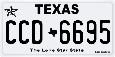 TX license plate CCD6695