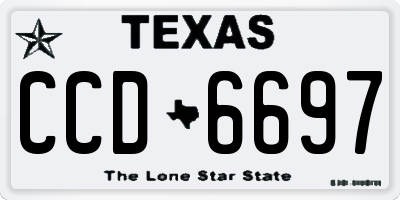 TX license plate CCD6697
