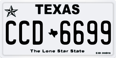 TX license plate CCD6699