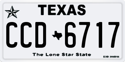 TX license plate CCD6717