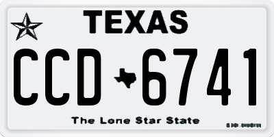 TX license plate CCD6741