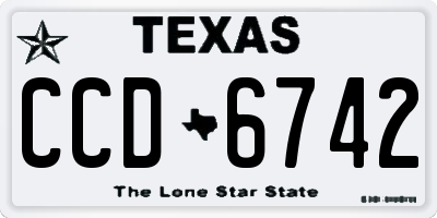 TX license plate CCD6742