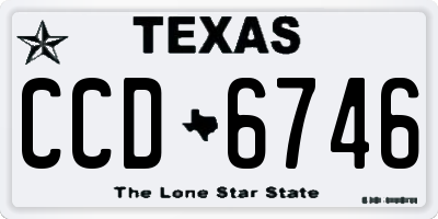 TX license plate CCD6746