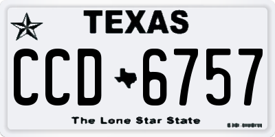 TX license plate CCD6757