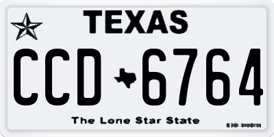 TX license plate CCD6764