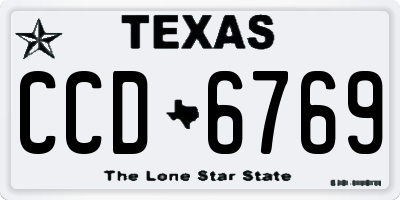 TX license plate CCD6769