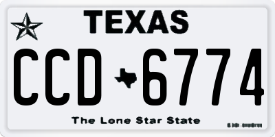 TX license plate CCD6774