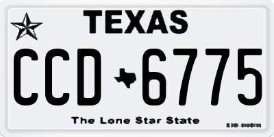 TX license plate CCD6775