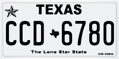 TX license plate CCD6780