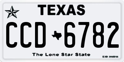TX license plate CCD6782