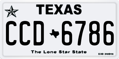 TX license plate CCD6786