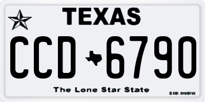 TX license plate CCD6790