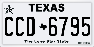 TX license plate CCD6795