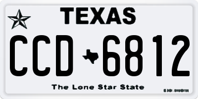 TX license plate CCD6812