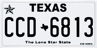 TX license plate CCD6813