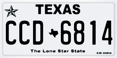 TX license plate CCD6814