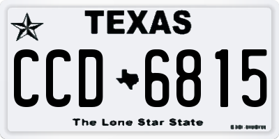 TX license plate CCD6815