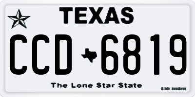 TX license plate CCD6819