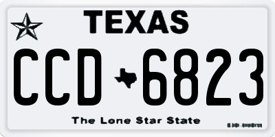 TX license plate CCD6823