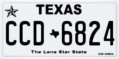 TX license plate CCD6824