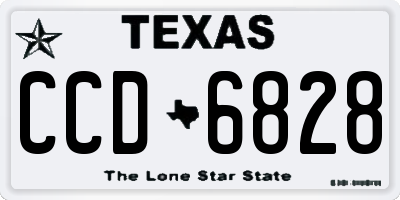 TX license plate CCD6828