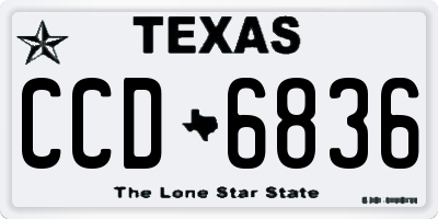TX license plate CCD6836