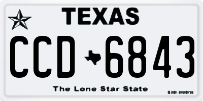TX license plate CCD6843