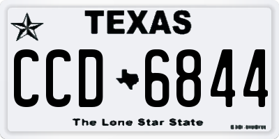TX license plate CCD6844