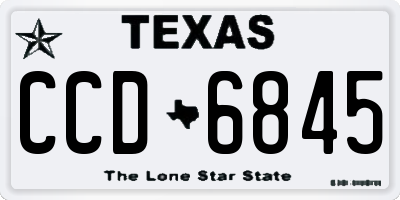 TX license plate CCD6845
