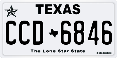 TX license plate CCD6846