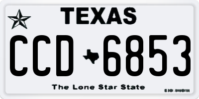 TX license plate CCD6853
