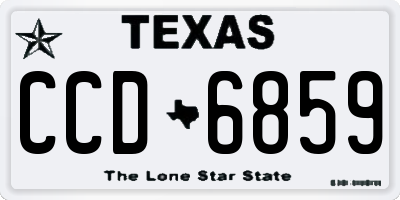 TX license plate CCD6859