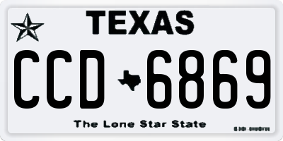 TX license plate CCD6869