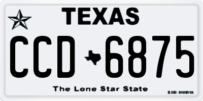TX license plate CCD6875