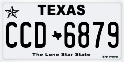 TX license plate CCD6879