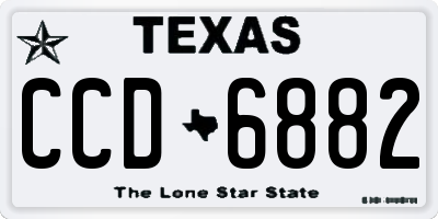 TX license plate CCD6882