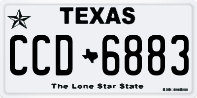 TX license plate CCD6883