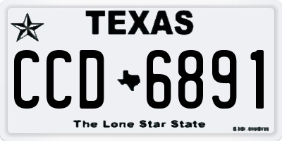 TX license plate CCD6891