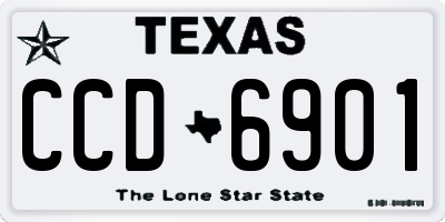 TX license plate CCD6901