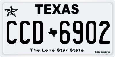 TX license plate CCD6902