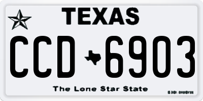 TX license plate CCD6903