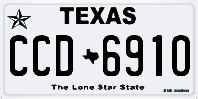 TX license plate CCD6910