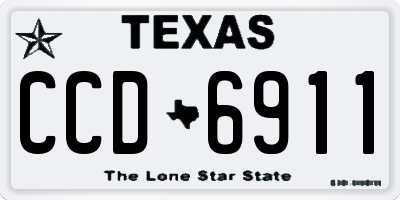TX license plate CCD6911