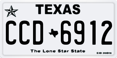 TX license plate CCD6912