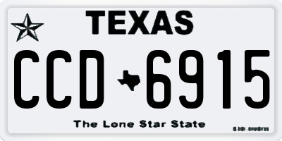 TX license plate CCD6915