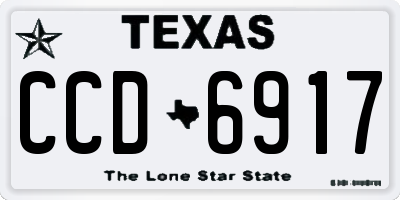 TX license plate CCD6917