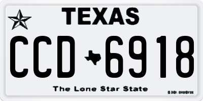 TX license plate CCD6918