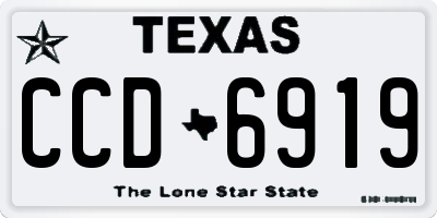 TX license plate CCD6919